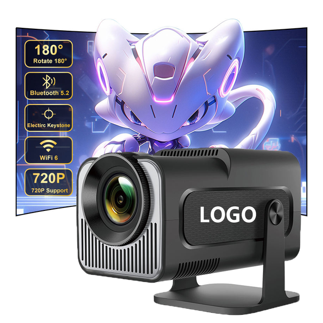 HY320 Mini 720P HY300 Pro Projectors High Brightness Android 11 4K UHD Support for Home Gamers