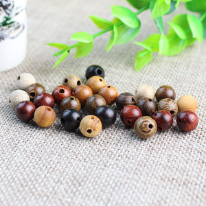 Perles de bois de santal 8 mm, perles rondes en vrac pour la fabrication de bracelets, perles en bois polies - Product Image 2