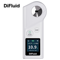 DiFluid PU Basic 0-35% Digital Refractometer Waterproof Handheld Auto Refractometer for Juice Fruits Beverages Food Measurement
