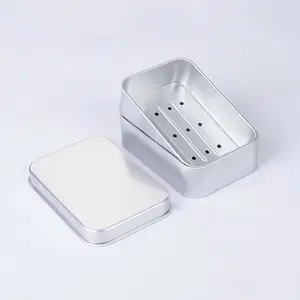 Изготовленная на заказ Алюминиевая Коробка для мыла металлическая квадратная жестяная коробка контейнер для мыла листового металла штамповочная коробка с отверстием