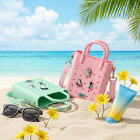 Bolsos de Hombro Portátiles Pequeños de Diseño Novedoso 2026 con Correa Ajustable, Bolsos de Mano de Silicona de Moda para Verano con Dijes DIY