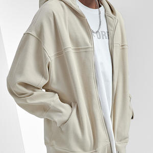 Sudadera con capucha y cremallera personalizada Suéter de lana unisex Mezcla de suéter de punto para hombre Suéter con capucha - Product Image 3