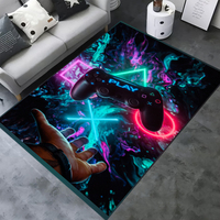 Tapis de sol moderne en mousse à mémoire de forme, abstrait, antidérapant, coloré, lavable, pour cuisine, entrée, porte, balcon, tapis sur le thème du jeu