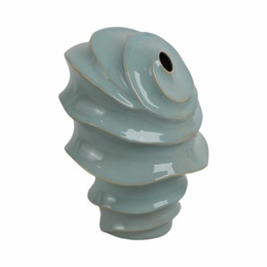 Vaso in ceramica con spirale scultorea per soggiorno, decorazione per la casa, camera da letto, cucina, ufficio, pezzo d'arredo. - Product Image 2