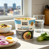 Best Selling 200g Black Pepper Chicken Ramen Instant Noodles Halal Certified Bulk Export Supermarket