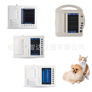 เครื่องตรวจคลื่นไฟฟ้าหัวใจสัตว์ Huizhida Veterinary ECG-1206A หน้าจอสัมผัสสีขนาด 7 นิ้ว แบบ 6 ลีด สำหรับสัตว์ - Product Image 5