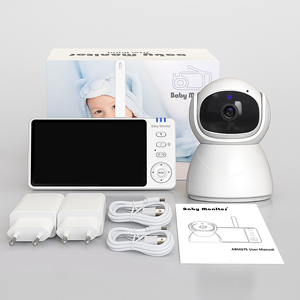 Beste Nanny-Kamera 2,4G WLAN Babymonitor Temperatursensor 720P 5-Zoll Touchscreen Wiederaufladbarer Akku Schlaflied 2-Wege-Audio - Product Image 2
