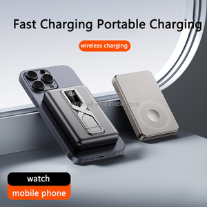 Nuevo 15W 3-en-1 Paquete de batería inalámbrica magnética Powerbanks 5000 mAh Cargador portátil con soporte Power Bank 5000 MAh - Product Image 5