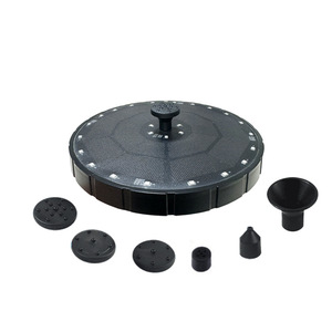 Solar Fountain Floating Garden Water Feature With <b>Lights</b> Outdoor Bird <b>Bath</b> Fountain 3.5W ABS Contemporary Design - Product Image 5