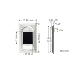 Waveshare hình chữ nhật tất cả trong một cảm biến vân tay Điện dung (E) Bộ xử lý vỏ não giao tiếp UART - Product Image 6