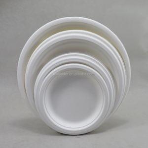 Eco-Friendly Biodegradable Disposable Sugarcane Bagasse Round <strong>Plate</strong> <strong>Back</strong> to School Fish Dish Pattern for Food Serving - Product Image 1