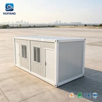 Conteneur plat en panneaux sandwich en acier, cabine préfabriquée, bureau au design moderne, taille personnalisable pour une utilisation en extérieur