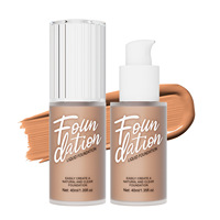 Fond de teint liquide mat naturel longue tenue, couvrance totale, hydratant, OEM, transparent, confortable, 50 ml, teinte moyenne, tous types de peau