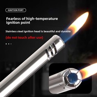 Briquet de cuisine BBQ OEM, briquet à gaz rechargeable, briquet jetable, briquet de camping, briquet à cigarettes