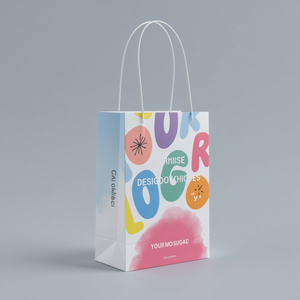 Bolsas de Papel Blancas Ecológicas de Lujo Personalizadas para Empaquetado Minorista y Compras en Boutiques con Logotipo Personalizado - Product Image 4