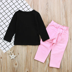 Abbigliamento per bambini maglioni alla moda per <span class=keywords><strong>ragazze</strong></span> all'ingrosso pantaloni attillati vestito a due pezzi per bambini autunno - Product Image 2