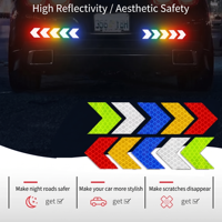 Autocollants réfléchissants pour voiture à haute visibilité, autocollants réfléchissants pour pare-chocs arrière, autocollants de sécurité nocturne, décalcomanies décoratives pour voiture
