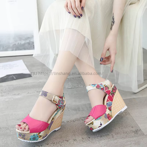 Women Summer New Style Platform <b>Sandals</b> Thick Sole Color Block Peep Toe Bohemian Roman <b>Sandals</b> - Product Image 1