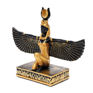 Ancient <strong>Egyptian</strong> Isis Statue ESB20 Resin Winged Goddess Figurine with Golden Accents Golden <strong>Egyptian</strong> <strong>Decor</strong> for <strong>Home</strong> Living Room - Product Image 6