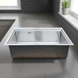 High Quality Stainless Steel Single Bowl <b>Kitchen</b> <b>Sink</b> Handmade Polished Durable Anti Rust <b>Kitchen</b> <b>Sink</b> for Home - Product Image 1
