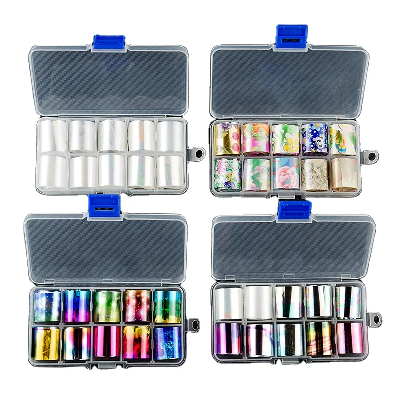 Colorful Starry Sky Manicure DIY Decals Decoration Tool 2.5 * 50 mm Holographic Laser Nail Art Tips Foil Transfer Sticker