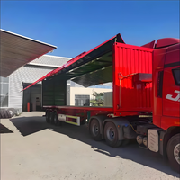 Semi-remorque fourgon fermé en acier Chitu durable à 3 essieux avec porte latérale pour le transport de marchandises sèches sur le marché africain, capacité de charge de 70000 kg