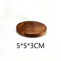 Couvre-tasses en bois, couvercles de tasses en bois personnalisés multi-tailles avec anneau en acier inoxydable, couvercle de remplacement pour tasses à thé avec poignée en bois