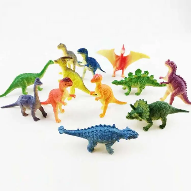 มินิพลาสติกจำลองสัตว์เด็กการศึกษาเค้ก Topper อะนิเมะของเล่นรุ่นไดโนเสาร์