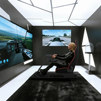 Support de simulateur de course professionnel pour jeux de course automobile, design moderne, acier stable, cockpit ergonomique et confortable, version anglaise