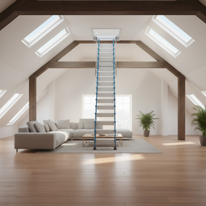 Scale Telescopiche Elettriche Completamente Automatiche Moderne in Alluminio con Capacità di Carico di 300kg per Case, Ville e Soffitte - Product Image 6