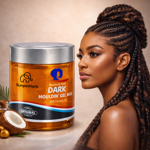 Gel Fijador de Cera de Coco Orgánico con Aceite de Argán Marroquí, Fijación Media, Sin Residuos, para Peinados con Trenzas y Rastas para Cabello Afro - Product Image 1