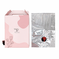 Pochettes personnalisées 3L 5L en boîte, anti-humidité, thermoscellables, en PE, avec valve distributeur pour vin, bière, jus, boissons énergisantes, impression par gravure