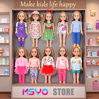 Vêtements pour poupées MSYO de 18 pouces, tenue en coton et polyester pour poupées américaines, vêtements de mode pour filles, vêtements de poupée personnalisés, vente en gros OEM ODM