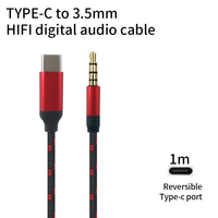 Câble audio stéréo de haute qualité 4 pôles 3,5 mm mâle vers Type C mâle plaqué or avec gaine en nylon tressé pour autoradio, en cuivre pur