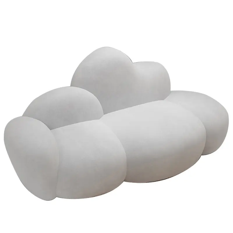 Cloud sofa lamb curved hotel beauty salon homestay fabric alien sofa