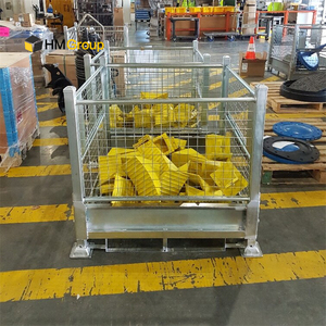 Индивидуальные сверхпрочные складные штабелируемые промышленные сетчатые металлические транспортные ящики - Product Image 1