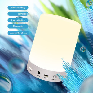 Loa Bluetooth Cảm Ứng Thông Minh Cầm Tay Không Dây Máy Phát Nhạc LED Đèn Ngủ Nhiều Màu Đèn Bàn Cạnh Giường Ngủ Hỗ Trợ Thẻ TF AUX Với Mic - Product Image 6