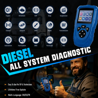 Herramienta de Diagnóstico para Camiones de Servicio Pesado LAUNCH CR HD V2, Lector de Códigos de Motor Diésel de 24V, Transmisión ABS, Escáner para Camiones J1939 J1708