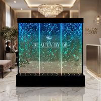 Pantalla de Burbujas de Agua Acrílica LED Personalizada para Interiores con Iluminación RGB y Control Remoto Inalámbrico