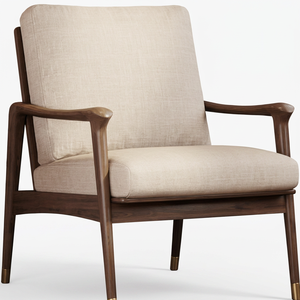 Chaise de salle à manger de luxe moderne européenne en bois massif et métal avec accoudoirs, écologique, pour hôtel, maison ou bureau - Product Image 1