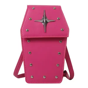 Women's Bag Small Trend Metal Decorative New Fashion and Simple Single Shoulder Bag Casual Crossbody Small Square Bag