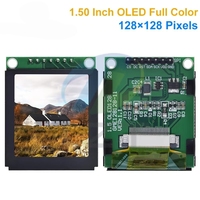 HSW Layar OLED Penuh Warna 1.5 Inci Modul Tampilan LCD LED 128x128 Antarmuka Port Serial SPI Pengontrol SSD1351 128*128
