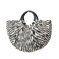 Sac de plage portable pour femmes, design contrasté, grande capacité, poignée souple pliable, logo personnalisable
