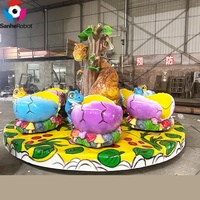 Tour de carrousel d'amusement de dinosaure pour des manèges d'enfants Mini Fairground Rides Petit carrousel à vendre