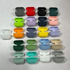 เคสซิลิโคนเนื้อนิ่มสีพื้น หนา 2.2 มม. สำหรับ Apple <span class=keywords><strong>AirPods</strong></span> 1 2 3 อุปกรณ์เสริมหูฟังสำหรับเคส Airpod <span class=keywords><strong>Pro</strong></span> 2 เคส Air Pods 3r - Product Image 1