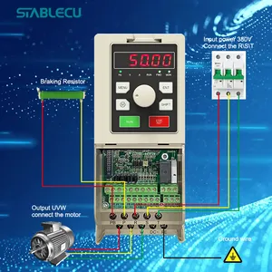 2.2KW 3.7KW Variable AC Inverter Drive 60Hz 50Hz Convertisseur de fréquence électronique 220V/380V Variateurs de fréquence