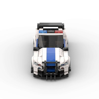 Compatible avec les briques de marque, petites particules, voiture de course de luxe en plastique, MOC, jouet de construction éducatif à assembler soi-même pour enfants