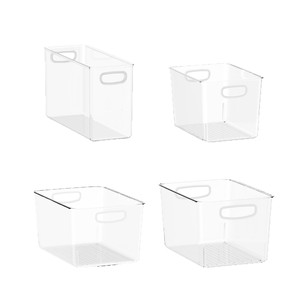 Transparent <b>Plastic</b> Storage <b>Boxes</b> Rectangle Multi Size For Kitchen Bedroom Living Room Organization Food Container - Product Image 5
