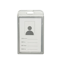 Etui porte-photo en acrylique personnalisé pour étudiants en acrylique étanche à la poussière type push-pull porte-carte d'identité pour bureau et travail