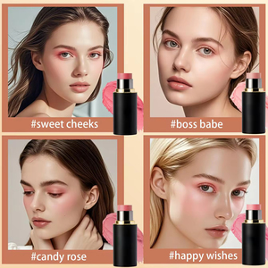 <span class=keywords><strong>Crema</strong></span> de Maquillaje Facial Multiusos 3 en 1 al por Mayor OEM, Marca Privada, Rubor, Sombra de Ojos y Labios Resistente al Agua, Barra de Rubor de Larga Duración - Product Image 4